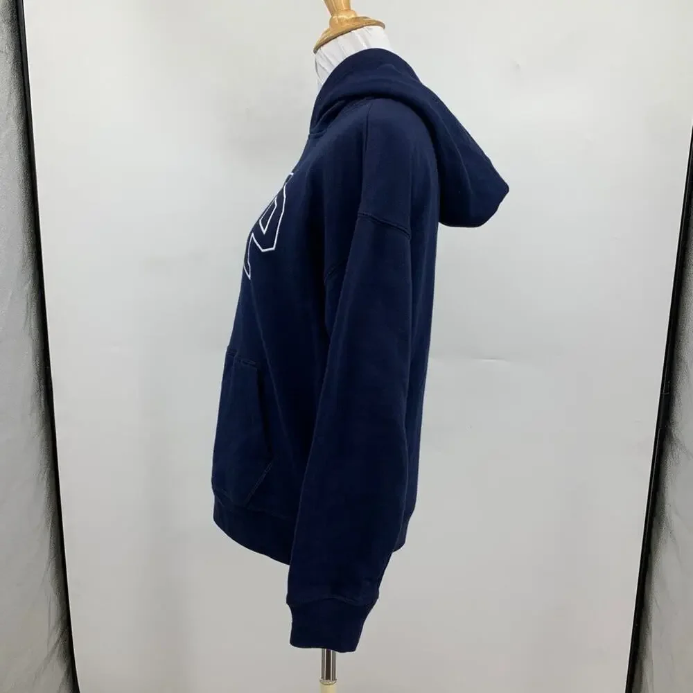 Gap Sweatshirt Girls XL Extra Large 12 Navy White Arch Logo Fleece Lined Hoodie
